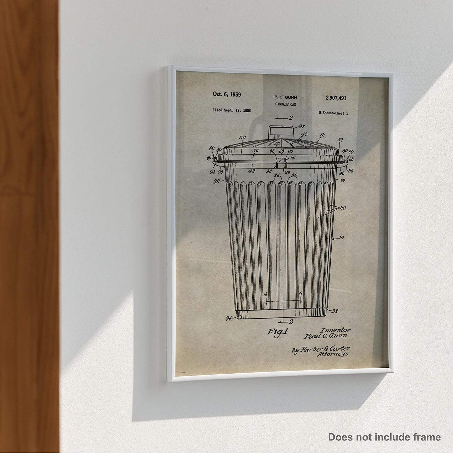 Garbage Truck Driver Patent Poster Art Print 11x14 Sanatation Worker Toys Wall Decor Pictures