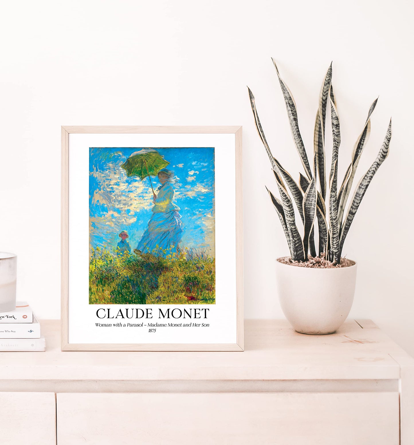 Claude Monet Wall Art- Artwork-Modern Claude Monet Prints-Monet Wall Art-Fine Art Paintings-Still Life-Art Posters and Prints of Famous Paintings-French-PRINT 8x10 (Woman with a Parasol)