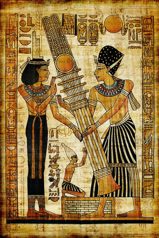 Ancient Civilization Egyptian Hieroglyphics Illustration Cool Wall Decor Art Print Poster 12x18