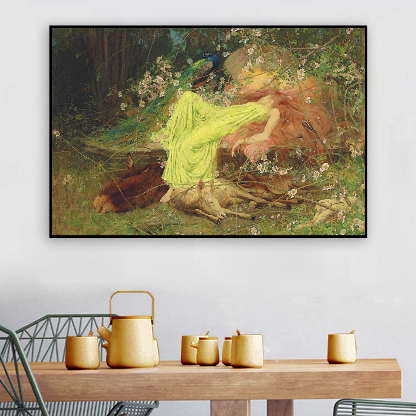 ZZPT Forest Canvas Wall Art - A Fairy Tale Print by Arthur Wardle - Fairy Fantasy Pictures Aesthetics Poster Animal Wall Decor for Kids Room Bedroom Unframed (12x18in/30x45cm)
