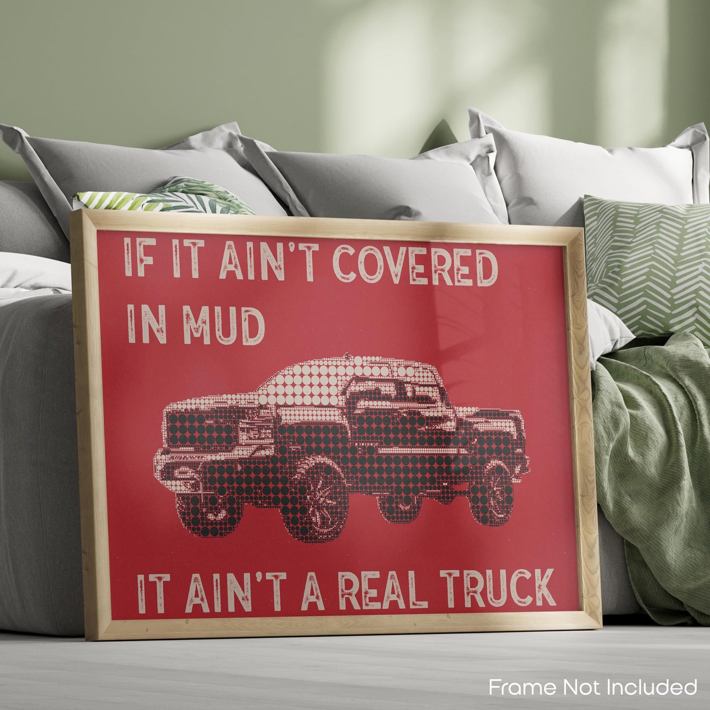 Inspirational Wall Art Co. - Mud On Your Truck - Lifted Diesel Country Chevy Boys Motivational Quotes Posters - Print Home Gift Bedroom Decor - 11X14 inches