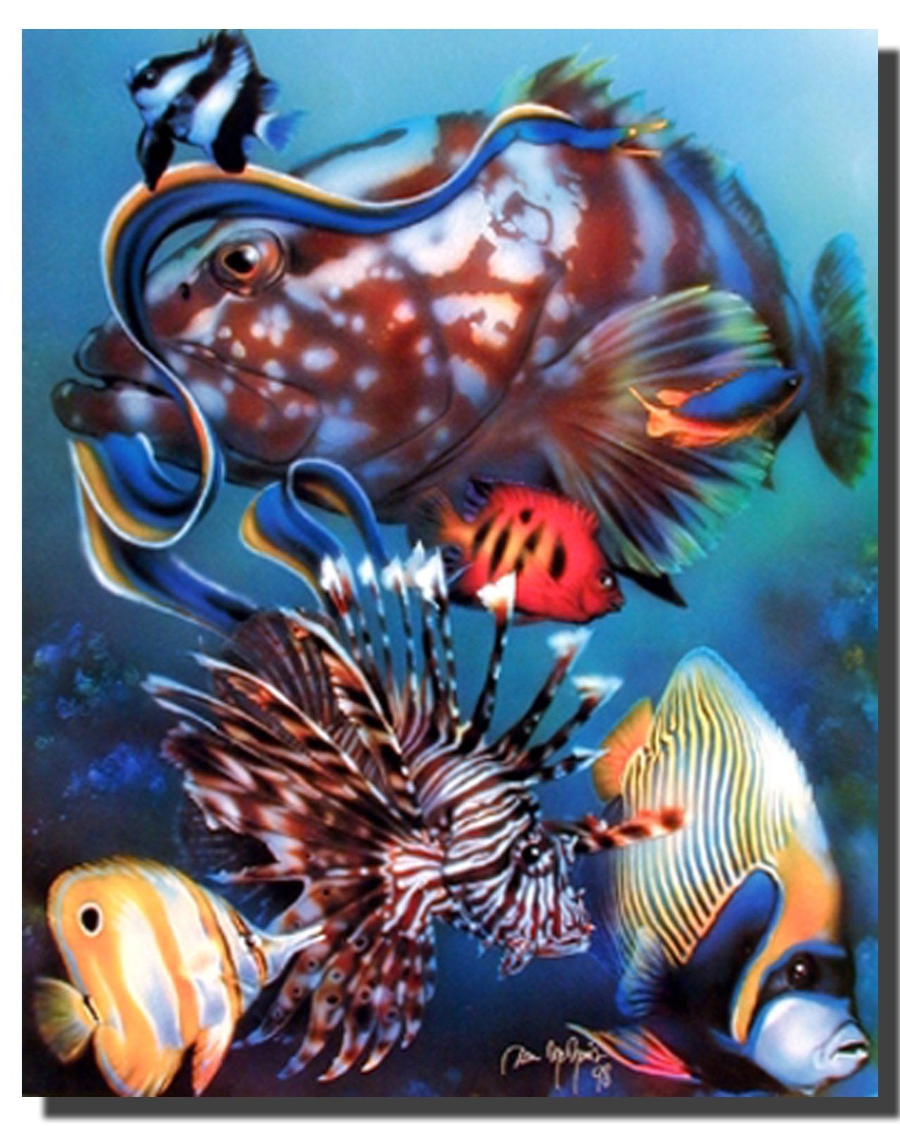 Impact Posters Gallery Underwater Ocean Sealife Tropical Fish Animal Wall Art Print Decor Poster (16x20)