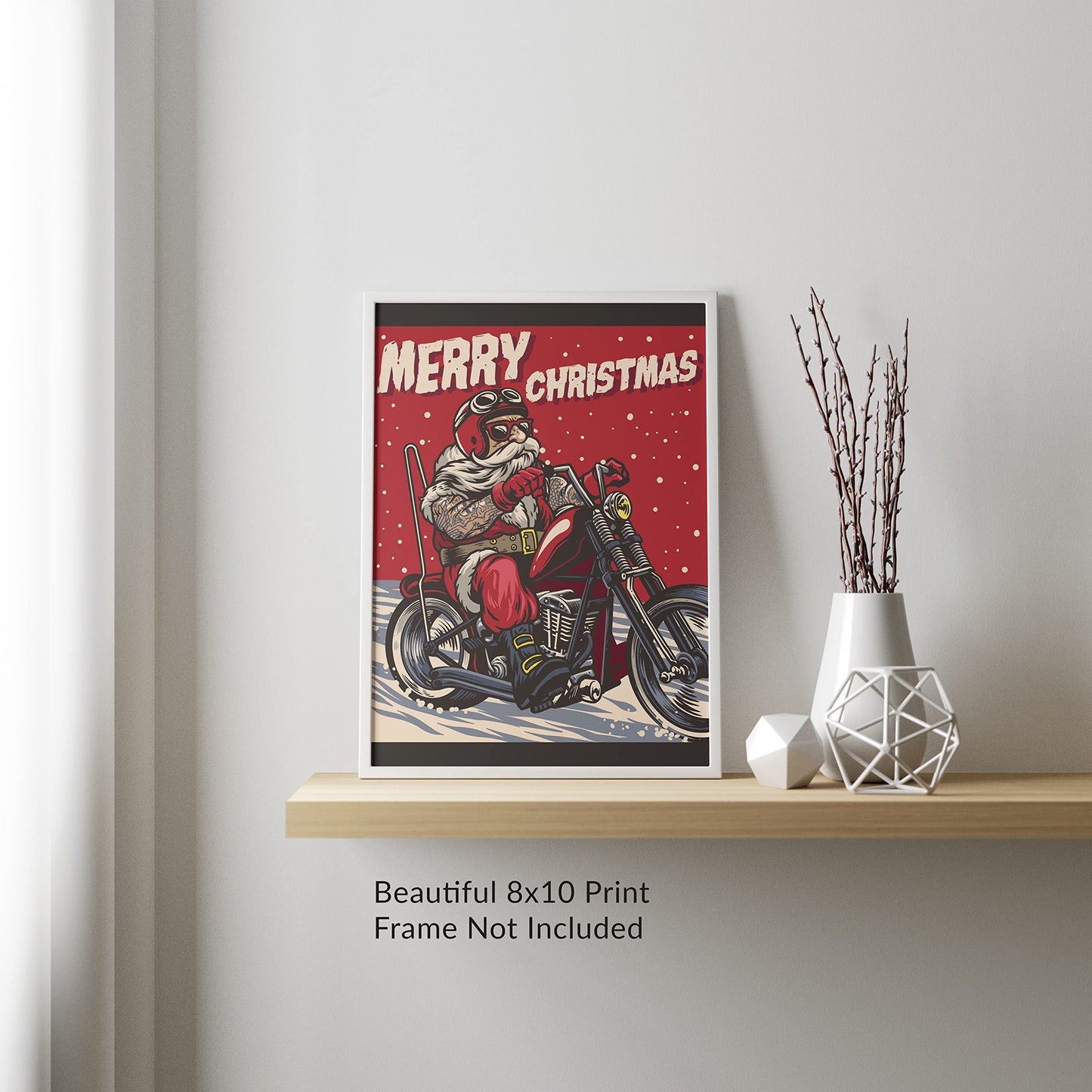 Christmas Decorations Indoor Home Decor - 8 x10 In Print Christmas Wall Decor Gift - For Kitchen Bedroom Bathroom Work Office Wall Decoration - Holiday Fun With Cute Christmas Decor Festive Posters
