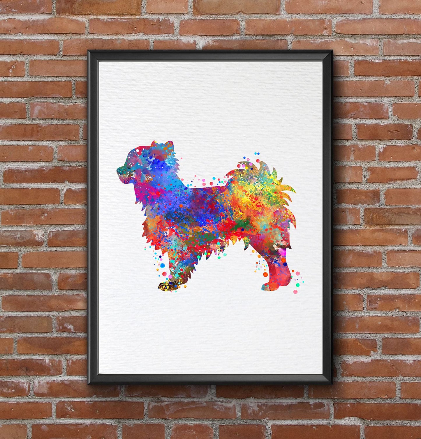 Dignovel Studios 8X10 Unframed Chihuahua Long Hair Dog Pet Animal Friend Watercolor Art Print Poster Wall Art Nursery Kids Office Home Decor DN569