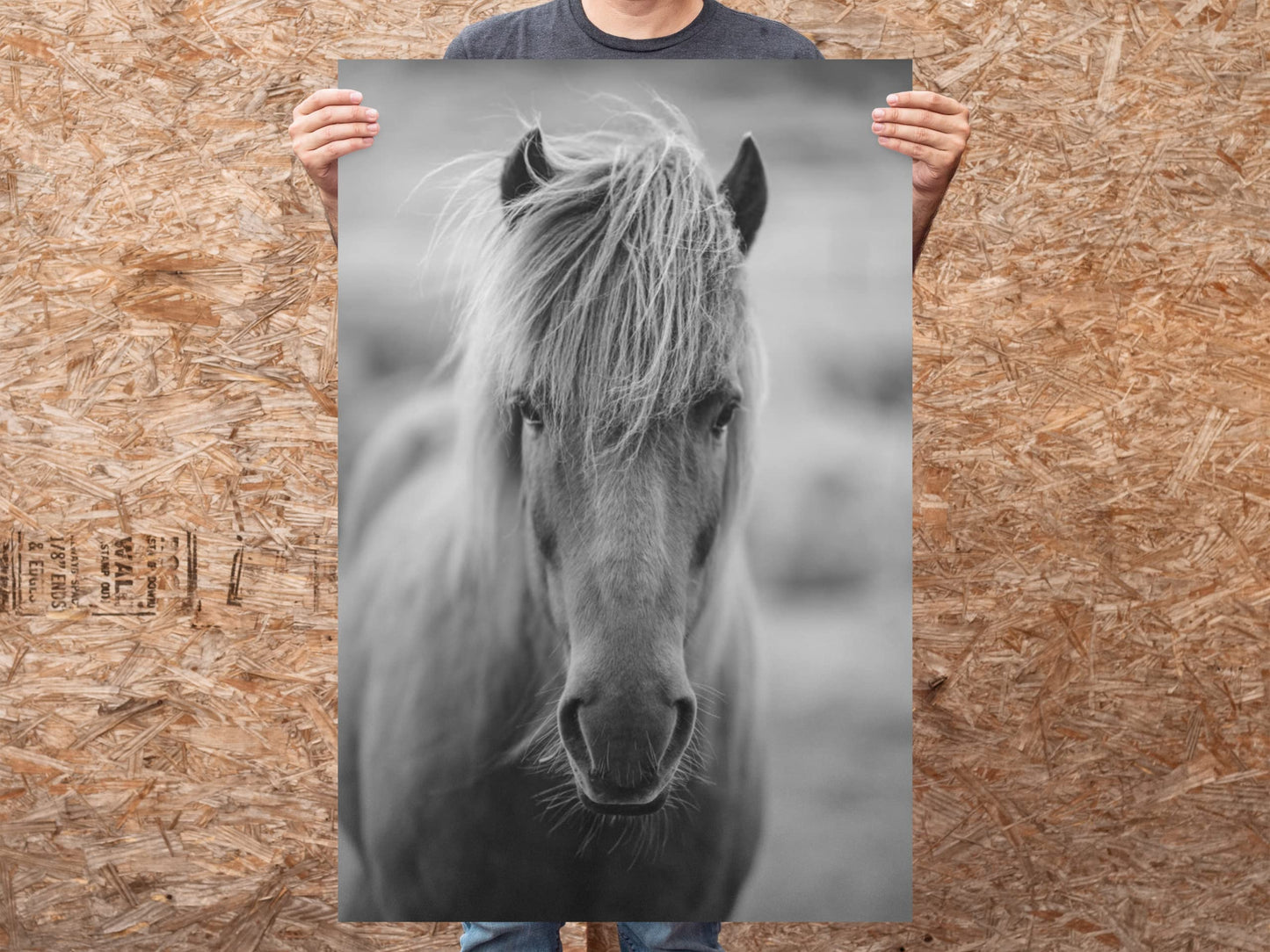 Majestic Horse Poster Cool Farmhouse Wall Art Decor Home Room Living Room and Bedroom Decoration Modern Western House Black and White Country Housewarming Cool Wall Decor Art Print Poster 12x18