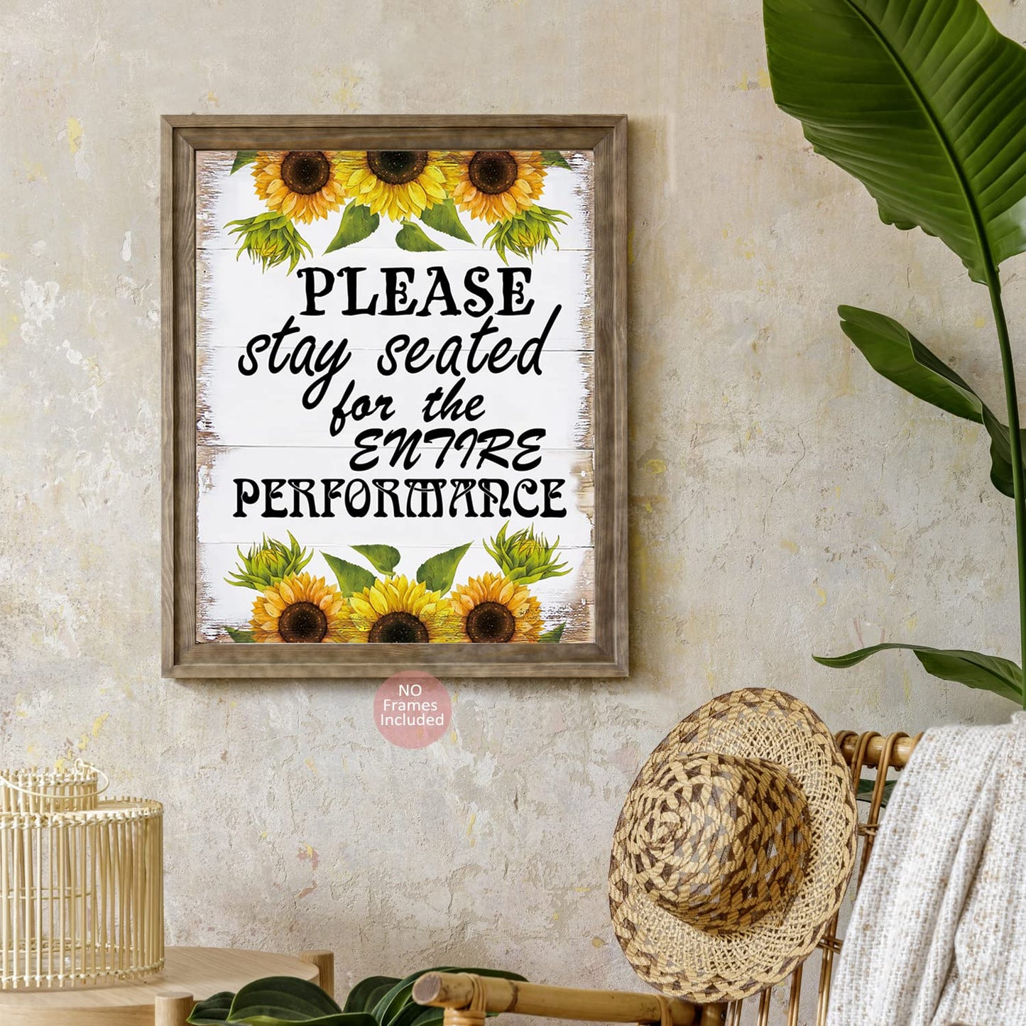 MTL HOE Bathroom Quotes and Sayings Art Prints,Funny Bathroom Rules Wall Decor Poster, Funny Signs for Bathroom, Sunflower Funny Bathroom Wall Art Decor, Set of 4, 8 X 10 in UNFRAMED