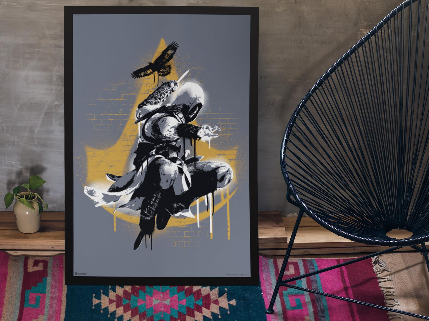 Assassins Creed Valhalla Wall Decor Hidden Blade Graffiti Jump Bedroom Poster Gaming Viking Decor Video Game Merchandise Collectors Assassin's Creed Gamer Art Cool Wall Decor Art Print Poster 12x18