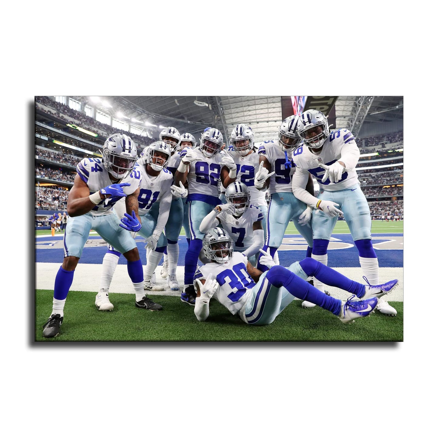 Dallas City Cowboys team Player Photo Wall Art Football Field American Football Home Decor Gift Large Size Printed Waterproof Canvas Poster Wall Decor Poster Signs for Home boy gift girl gift (no