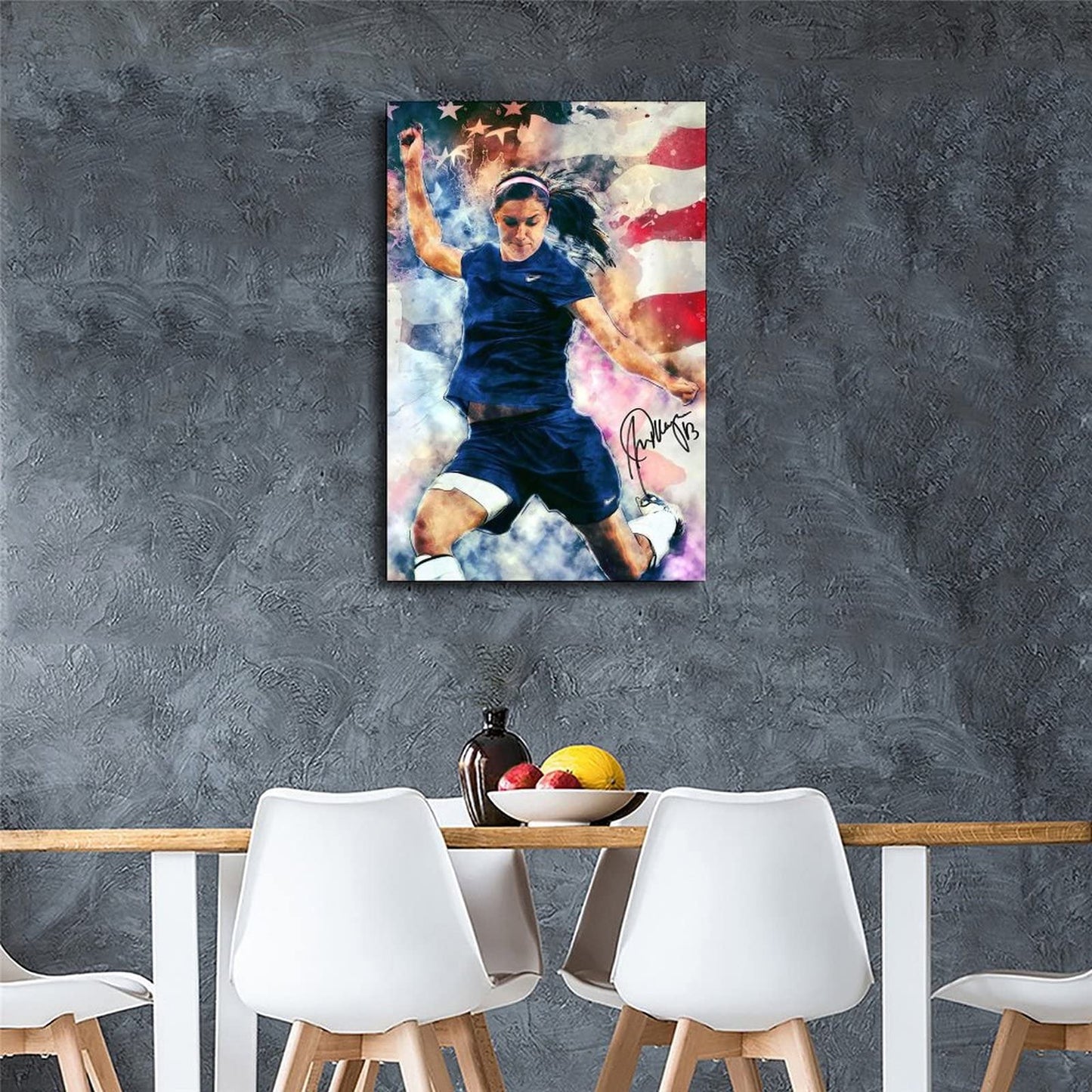 BUUTUUCE Alex-Morgan Soccer Star Sport Canvas Art Poster And Wall Art Picture Print Modern Family Bedroom Decor Posters 12x18inch(30x45cm)