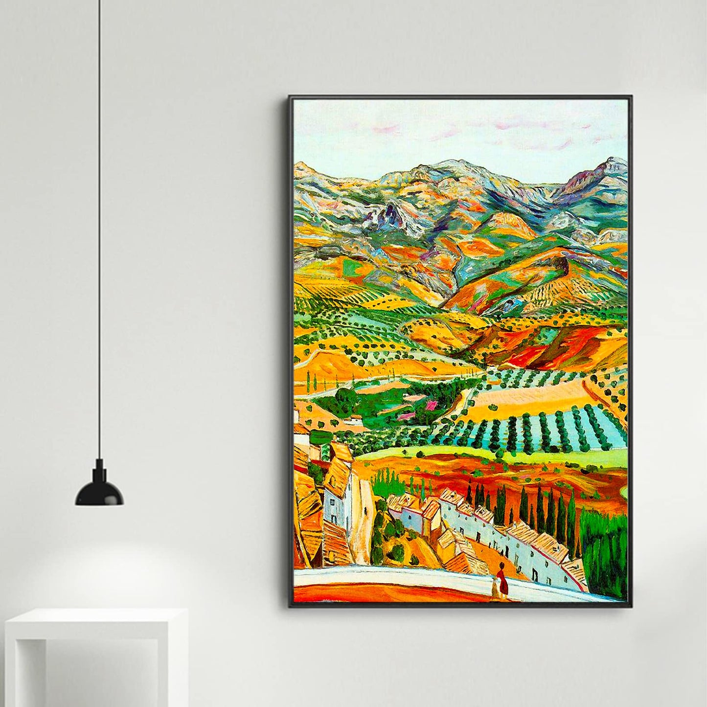 Van Gogh Canvas Wall Art,Distant Fields Prints,Famous Oil Paintings Reproduction Vincent Van Gogh Art Poster Picture for Office Home Wall Decor Unframed,Great Gift (Distant Fields,12x18in/30x45cm)