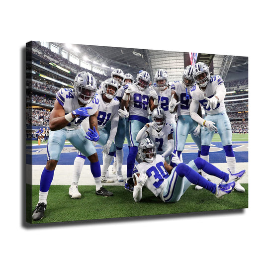Dallas City Cowboys team Player Photo Wall Art Football Field American Football Home Decor Gift Large Size Printed Waterproof Canvas Poster Wall Decor Poster Signs for Home boy gift girl gift (no