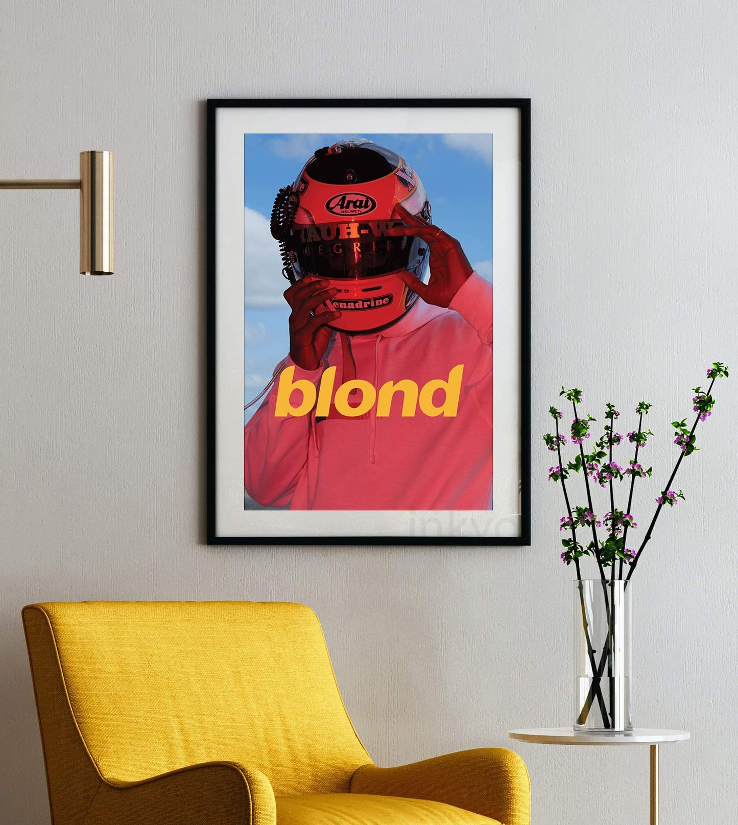 Inkvo Frank Ocean Poster Blond, Moto Blond Album Cover Music Poster, Channel, Blonde, Aesthetic Room Wall Decor, Not Framed, 11 by 17 inches, Premium Silk Art Print