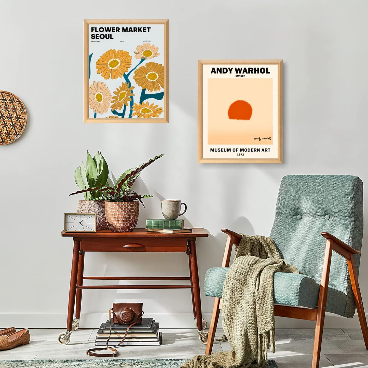 dazongweihan Yellow Matisse Prints Wall Art, Aesthetic Posters Danish Wall Art,Unframed, Flower Market Exhibition Posters,8x10in, Set of 6(C)