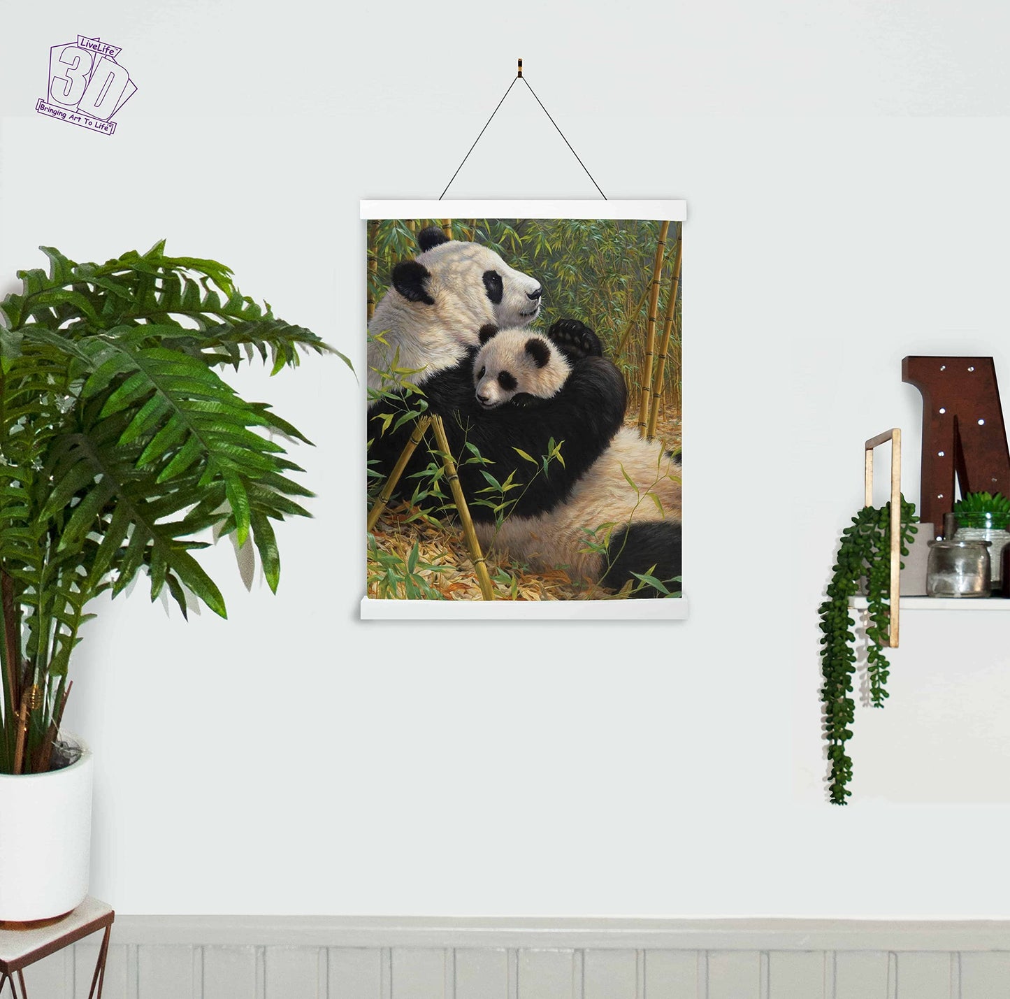 3D LiveLife Lenticular Wall Art Prints - A New Dynasty from Deluxebase. Unframed 3D Panda Poster. Perfect wall decor. Original artwork licensed from renowned artist, Beth Hoselton
