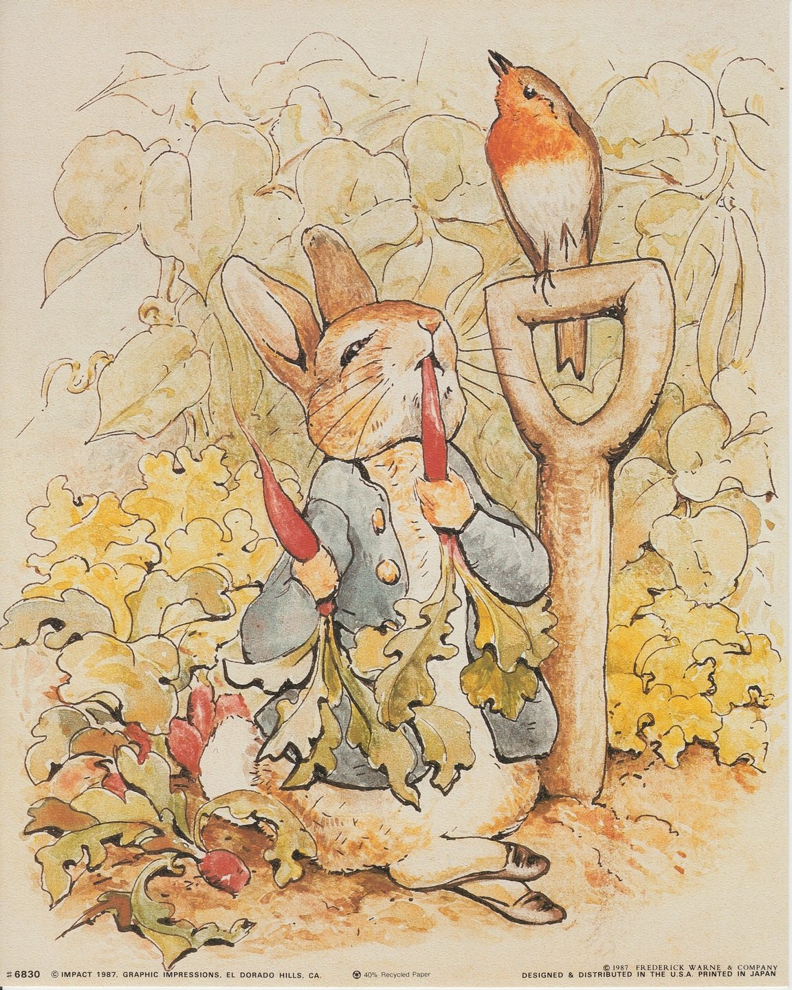 The Tale of Peter Rabbit Beatrix Potter the Original and Authorized Edition Art Print Poster (8x10)