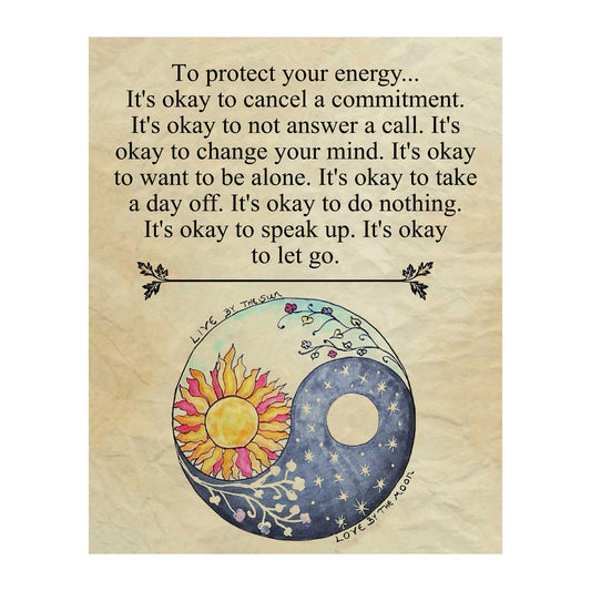 To Protect You - Inspirational Quotes Wall Decor, Motivational Modern Zen Parchment Wall Art Print Is Ideal For Living Room Decor, Office Decor, Home Decor, or Room Decor Aesthetic, Unframed - 8x10