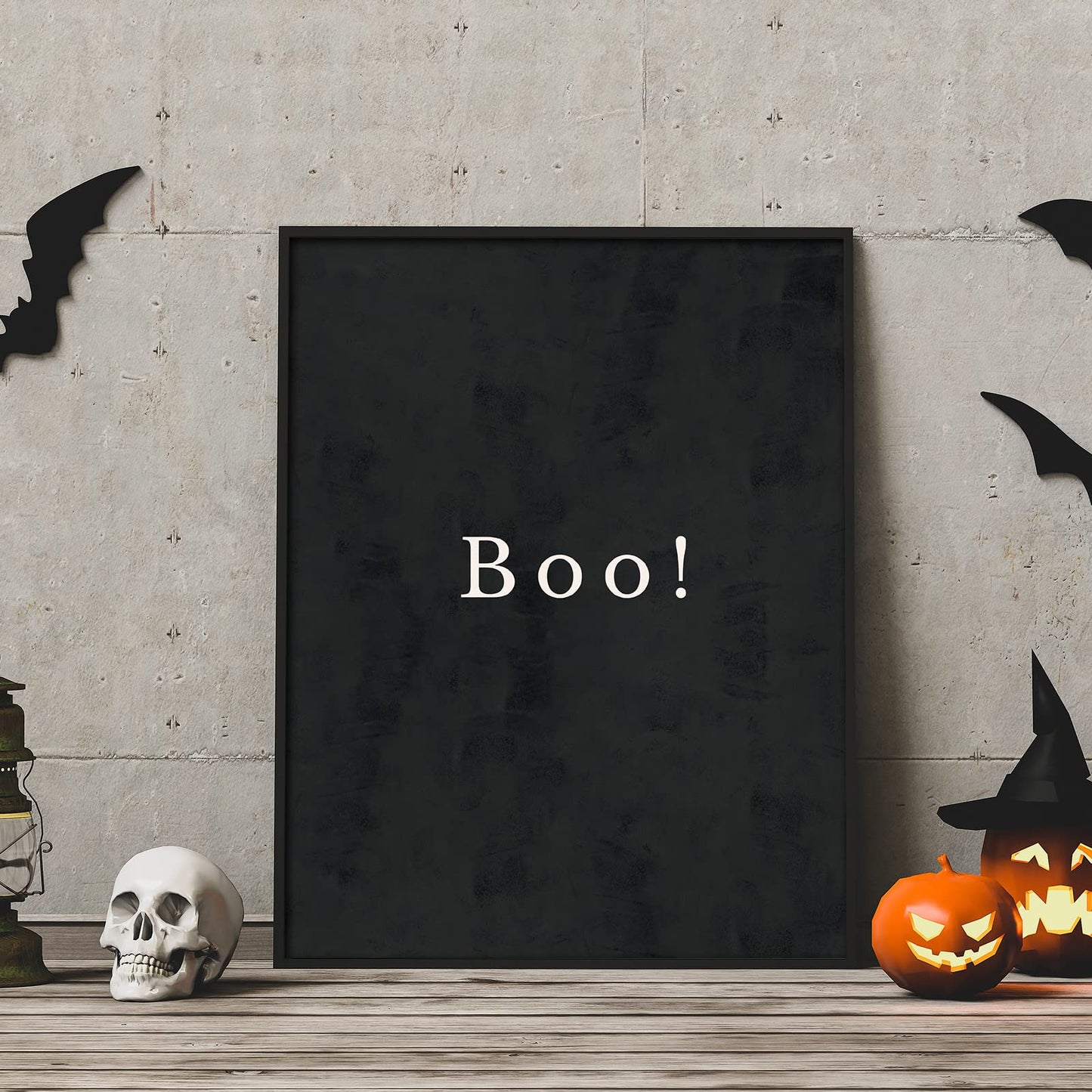 Whaline 12Pcs Halloween Wall Art Prints 8x10 Inch Boho Skeleton Ghost Black Cat Art Poster Decor Halloween Art Prints for Halloween Gallery Wall Home Living Room Bedroom Decor (UNFRAMED)