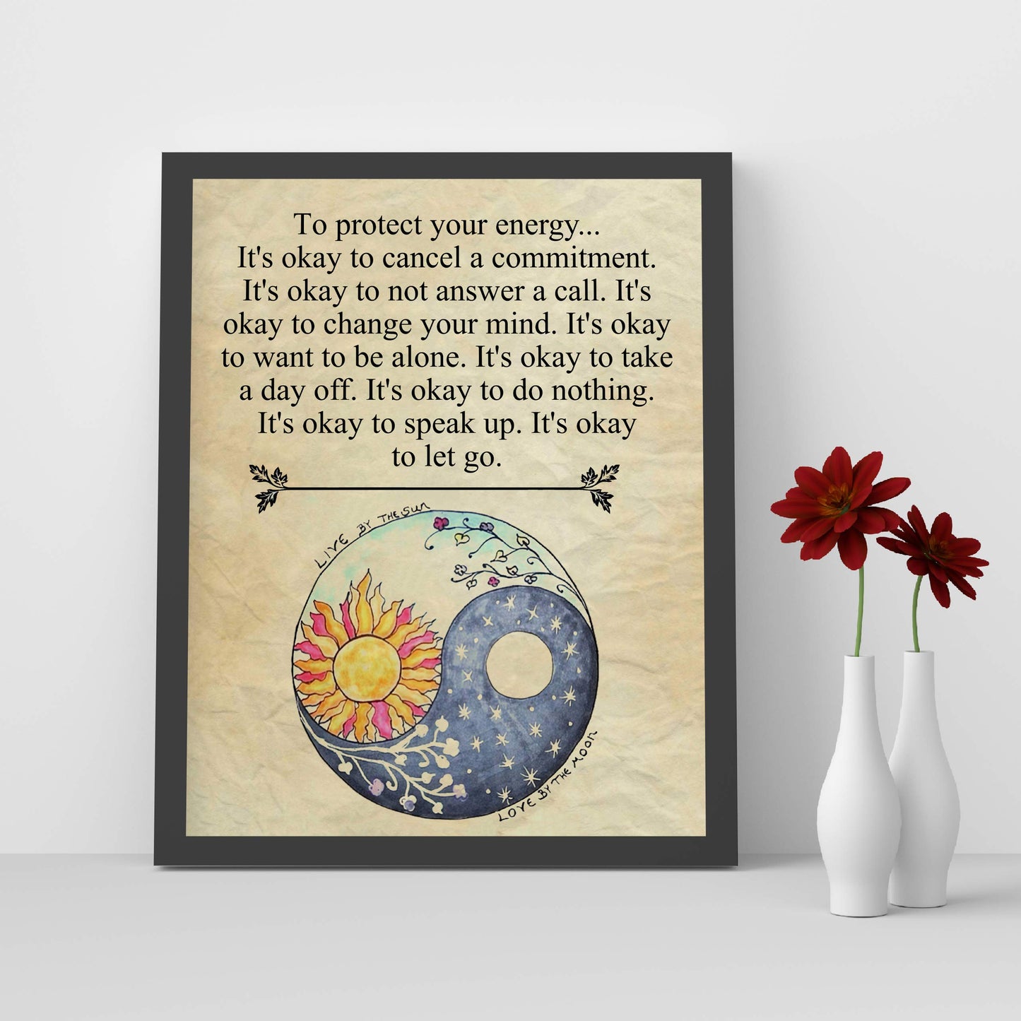 To Protect You - Inspirational Quotes Wall Decor, Motivational Modern Zen Parchment Wall Art Print Is Ideal For Living Room Decor, Office Decor, Home Decor, or Room Decor Aesthetic, Unframed - 8x10