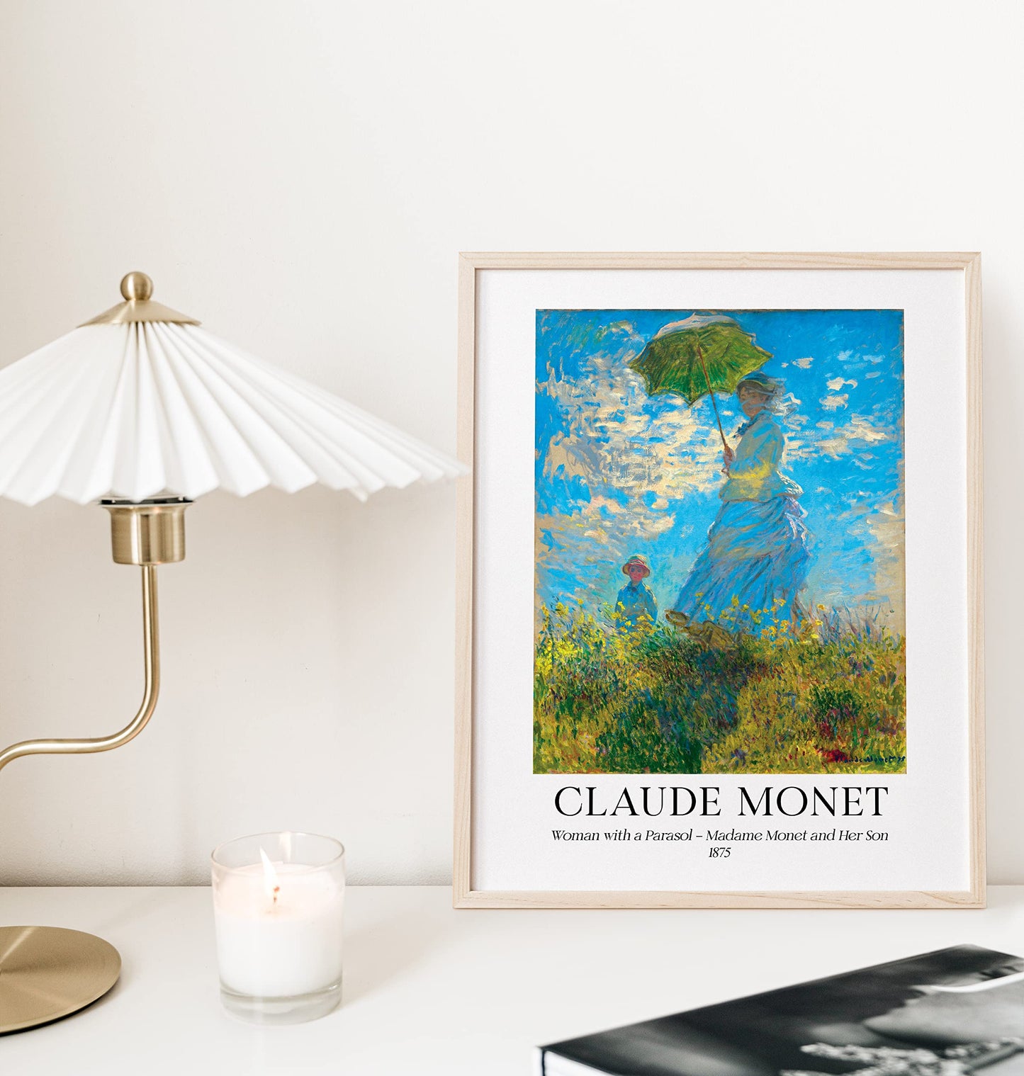 Claude Monet Wall Art- Artwork-Modern Claude Monet Prints-Monet Wall Art-Fine Art Paintings-Still Life-Art Posters and Prints of Famous Paintings-French-PRINT 8x10 (Woman with a Parasol)