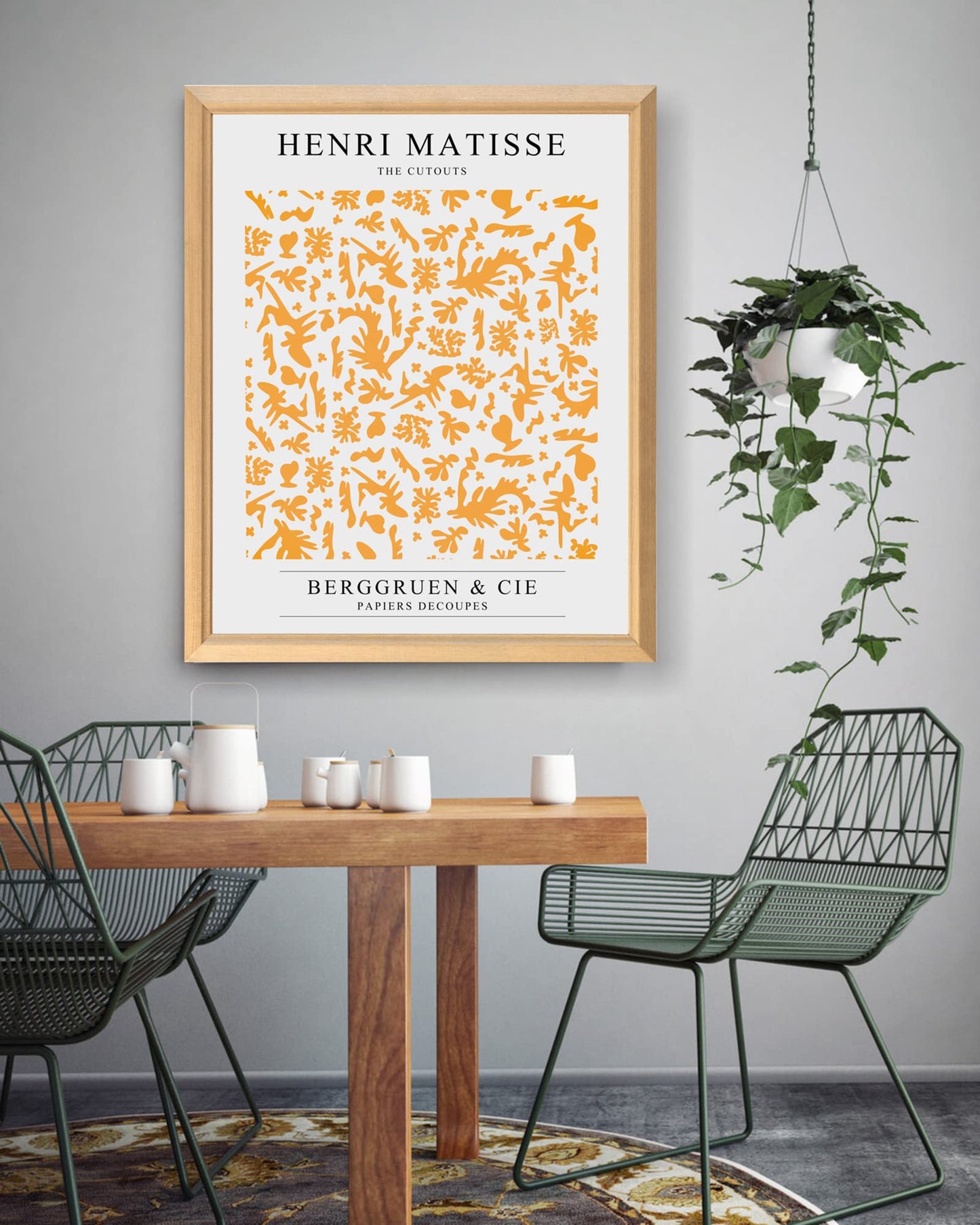 dazongweihan Yellow Matisse Prints Wall Art, Aesthetic Posters Danish Wall Art,Unframed, Flower Market Exhibition Posters,8x10in, Set of 6(C)