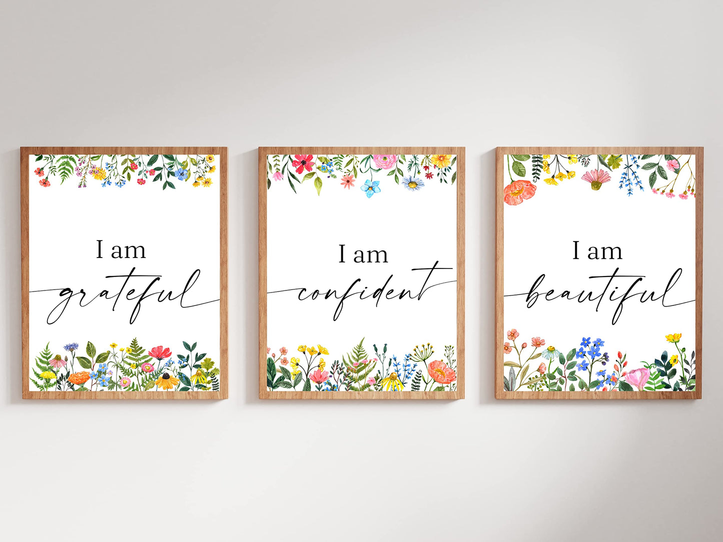 JUJU'S VIBES Affirmation Wall Decor Aesthetic, Inspirational Wall Art Posters, Positive Affirmations Wall Art Prints Aesthetic For Women, Teen Girls, Room, Bedroom, Office, Dorm, Set of 6, 8x10 UNFRAMED