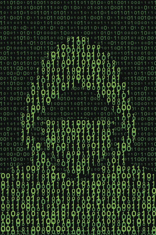 Hacker Poster Binary Code Decor Computer Cybersecurity Coder Matrix Decorations Technology Coding Tech Cool Wall Decor Art Print Poster 12x18