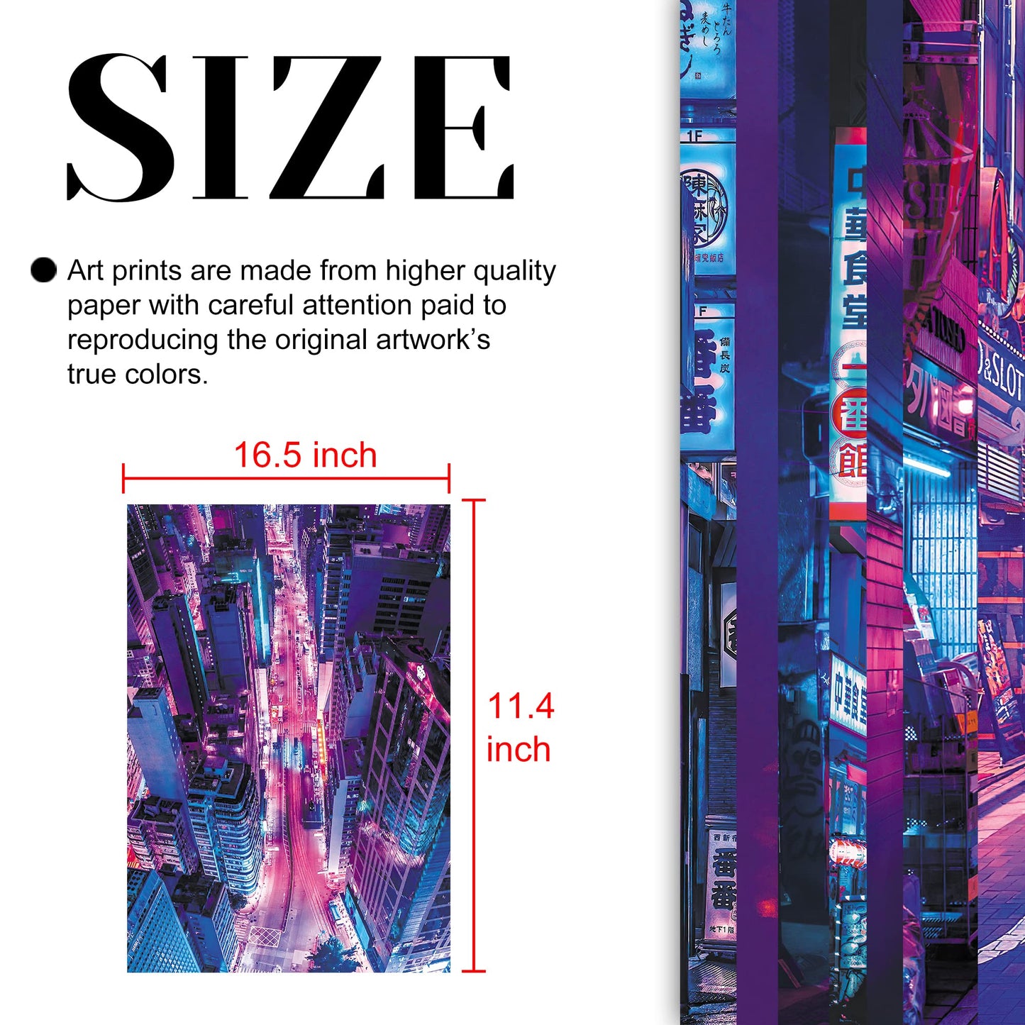 GTOTd Japanese Purple Wall Art Posters (8 Pack) 11.5" x 16.5“ Japan Print Merchandise Unframed Version HD Printing Poster for Room Club Wall Art Decor.