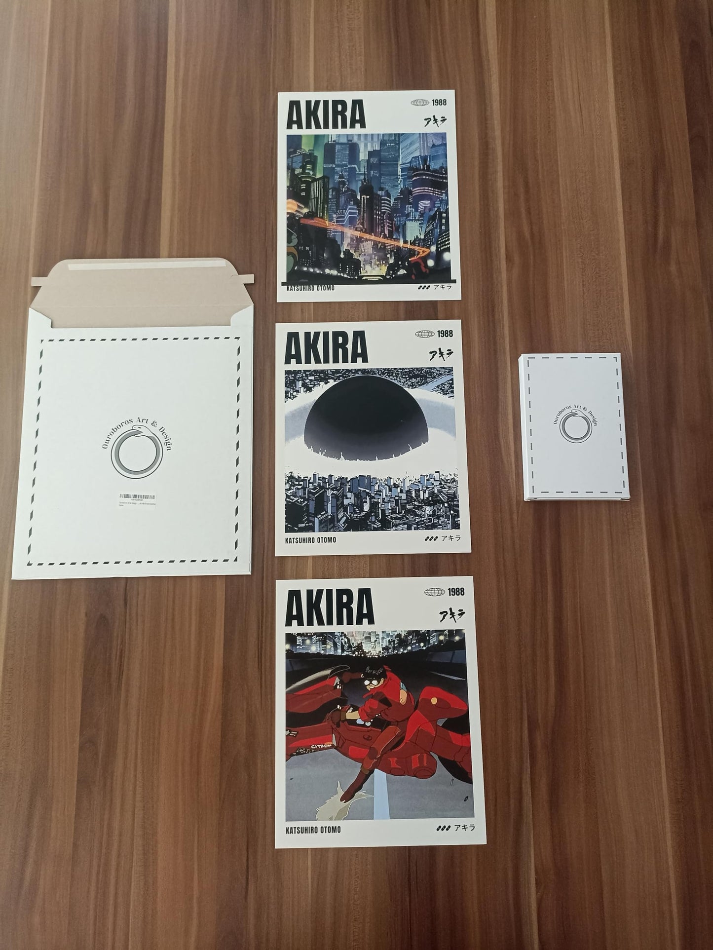 Ouroboros Art & Design - Akira - Japanese Manga - Anime Movie Poster And Wall Art Picture - Print Decor - 3 Pieces - 8x10'' Inch Unframed