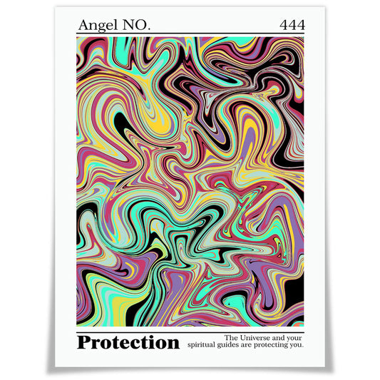 Colorful Energy Angel Number Canvas Wall Art Abstract Gradient Aura Aesthetic Poster Positive Affirmations quotes prints painting Pastel Minimalist Y2k wall decore 12x16in Unframed