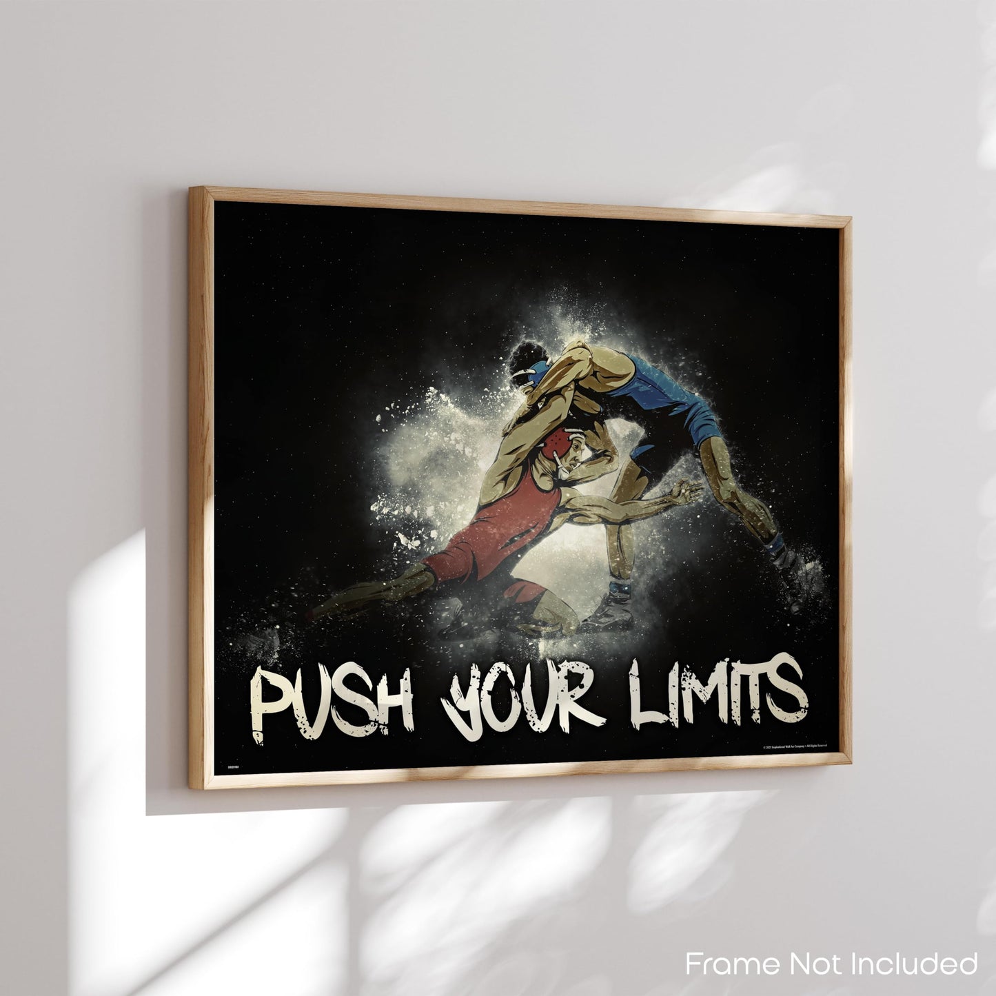 Push Your Limits Motivational Wrestling Poster Wall Art Quotes Print Home Boys Room Gift Classroom Decor 11X14 Inches Unframed