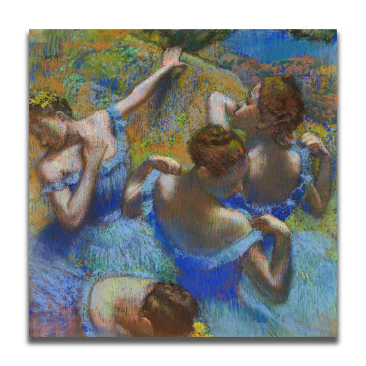 Edgar Degas Wall Decor Blue Dancer Poster - Impressionist Painting Modern Wall Decor Vintage Poster Print Suitable for Bedroom Living Room Office Cool Wall Decor Unframed (12x12in/30x30cm)