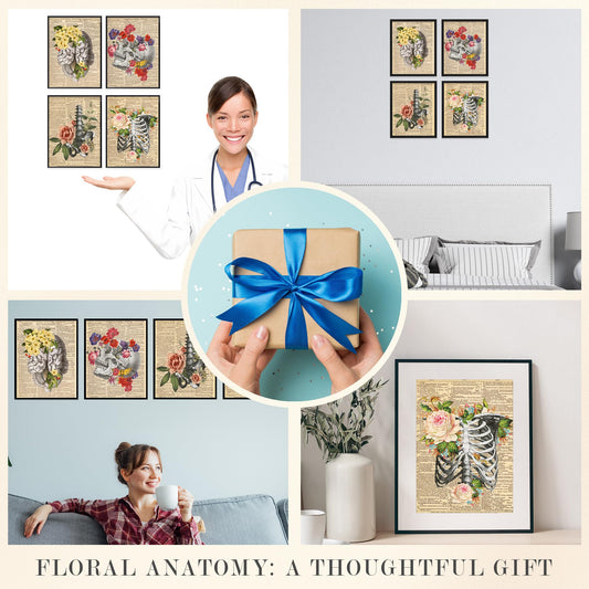 Insire Anatomy Art, Anatomy Wall Art, Medical Art Wall Decor, Human Anatomy Decor, Anatomy Pictures Wall Decor, Anatomy Posters Aesthetic, Skull Pictures - Unframed (8x10”)