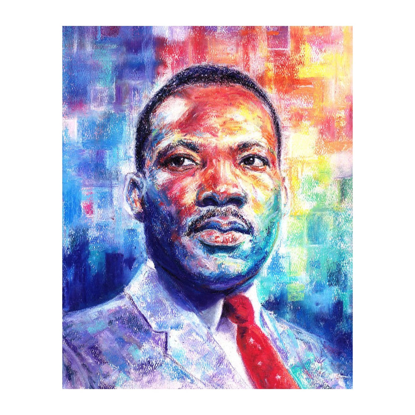 Martin Luther King Jr - Abstract Wall Portrait Pictures for Living Room Decor, Inspirational Wall Art Boho Print, Wall Decorations for Home, Inspirational Wall Art for Office & Home, Unframed - 8 X 10