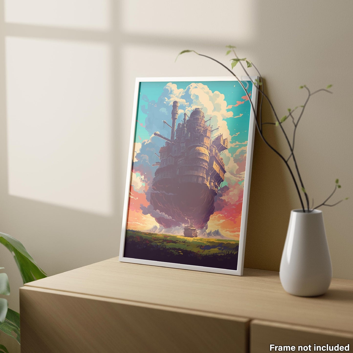 Inspirational Wall Art Co. - Howl's Moving Castle Poster Studio Ghibli Art Print - Anime Movie Posters for Fans - Unframed (11x17 Inches)