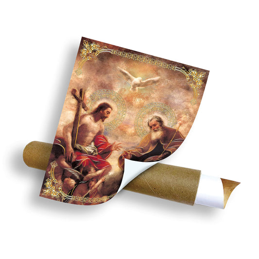 Divine Providence (8"x10") Gold Foil - Religious Wall Art Laminated Print Unframed Poster Paper Decore Arte Diseño Piezas Maestras