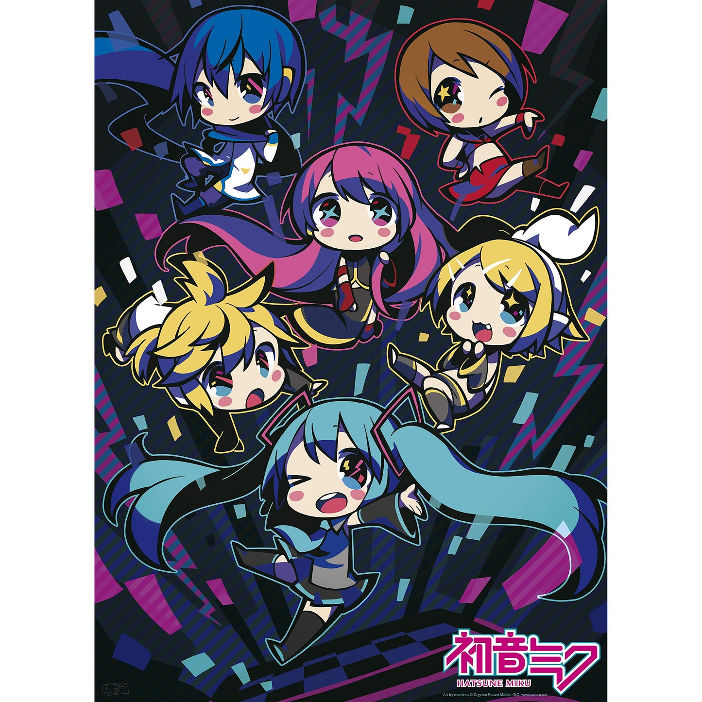 ABYstyle Hatsune Miku Unframed Hatsune Miku Boxed Poster 15" x 20" Featuring Miku, Luka, Rin, Len, Kaito & Meiko Anime Manga Wall Art Prints for Bedroom Office Room Home Decor