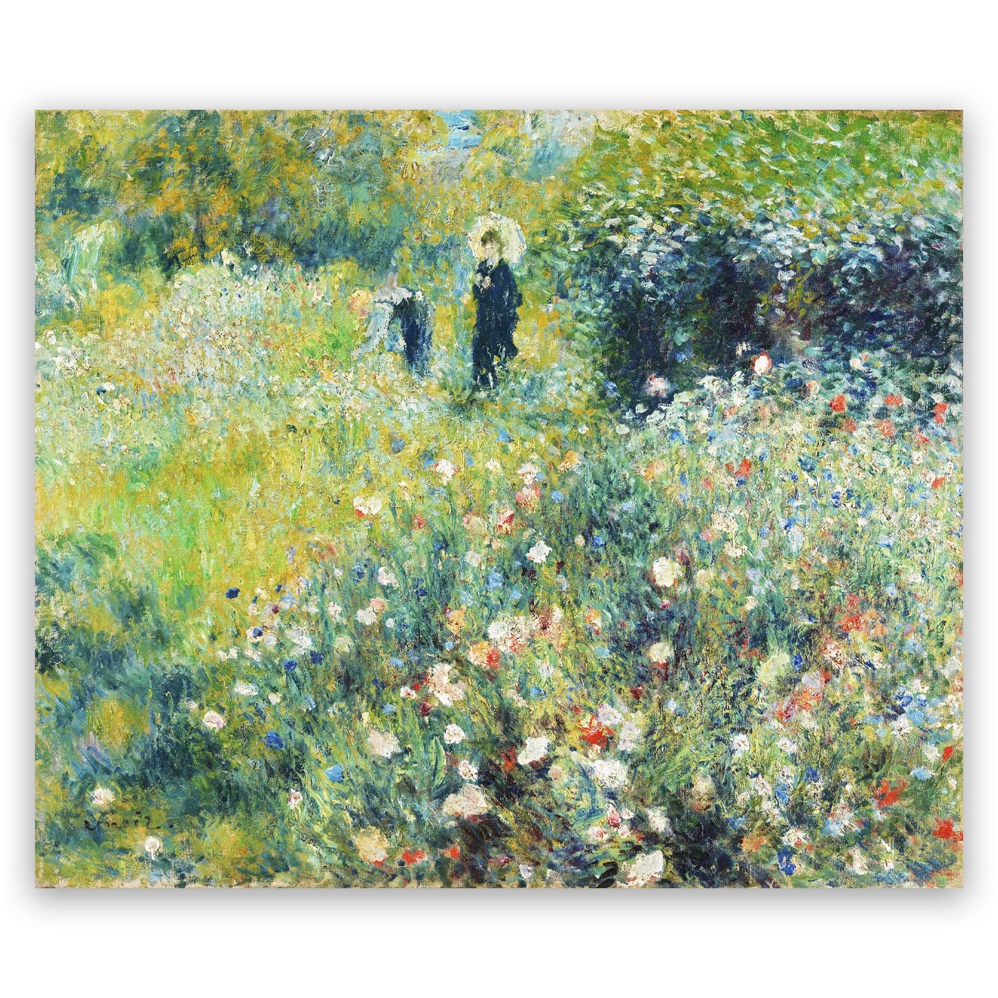 ZZPT Pierre Auguste Renoir Poster Print - Summer Landscape Canvas Wall Art - Oil Painting Reproduction Abstract Wall Decor for Living Room Office Unframed (12x16in/30x40cm)