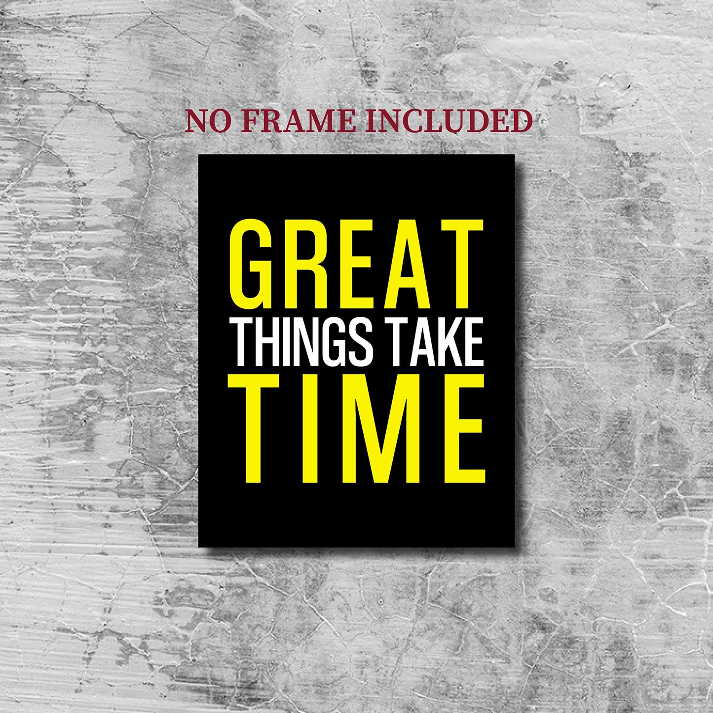 Unframed Motivational Quotes Wall Art - Set of 6 Inspirational Office Posters with Stickers, 8X10 inch Bathroom Wall Decor Quotes Posters Prints with Stickers for Study or Home Office