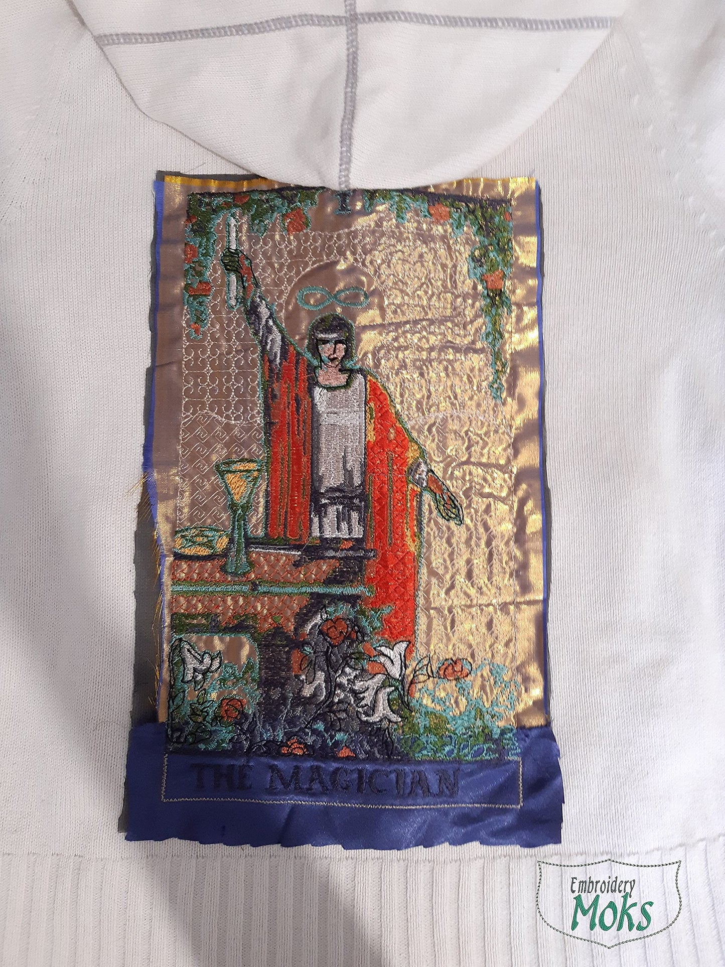 Moks332(p) Magician Tarot Card patch, embroidered patch