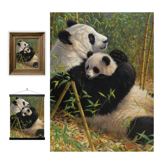 3D LiveLife Lenticular Wall Art Prints - A New Dynasty from Deluxebase. Unframed 3D Panda Poster. Perfect wall decor. Original artwork licensed from renowned artist, Beth Hoselton