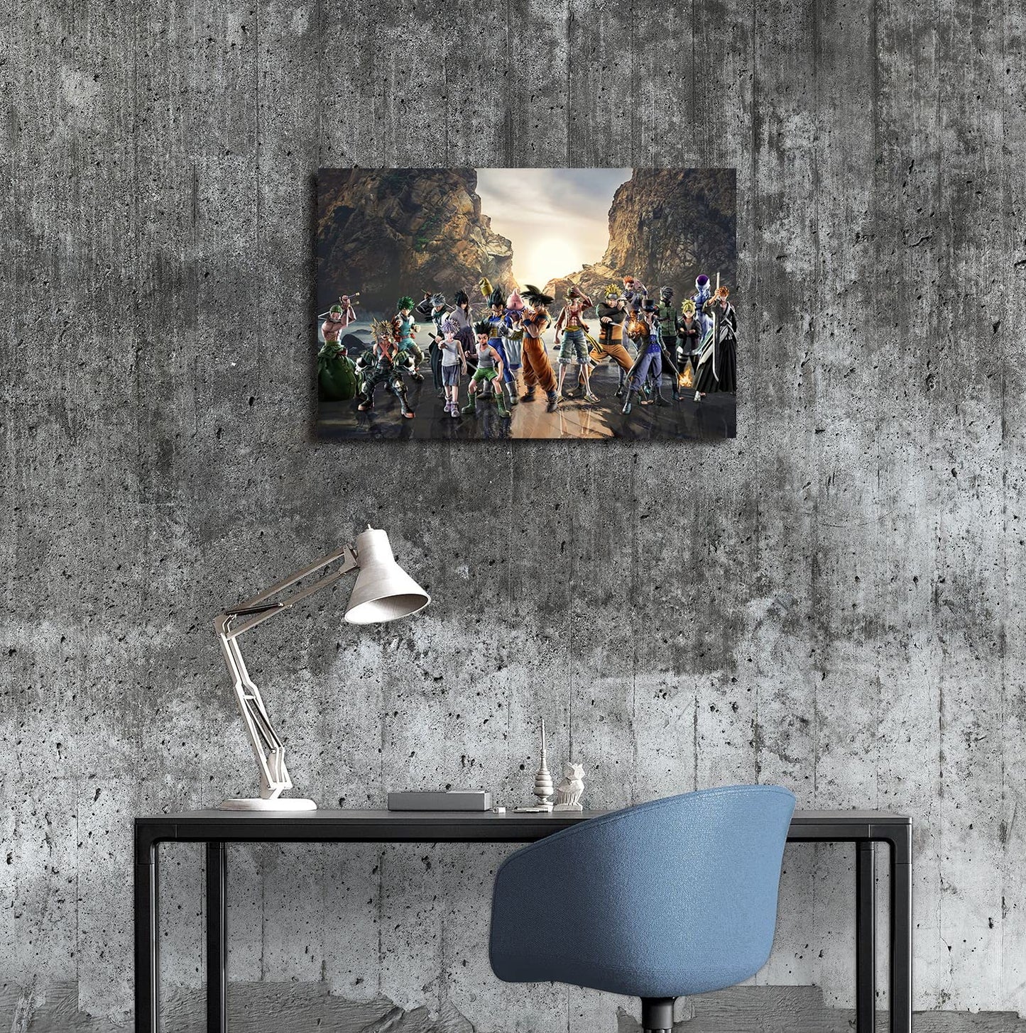 JLXXWNS Japanese Anime Poster My Hero Academia One Piece Luffy Demon Slayer Print on Canvas Painting Wall Art for Living Give Boy Room Decor Gift (Unframed)