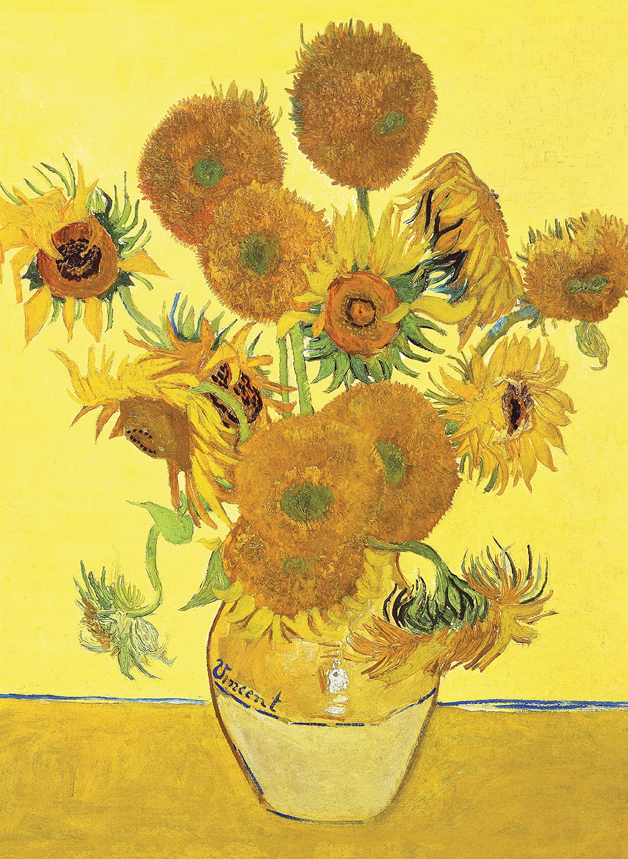 Sunflowers by Vincent Van Gogh - Fine Art Poster Print (LAMINATED, 18" x 24")