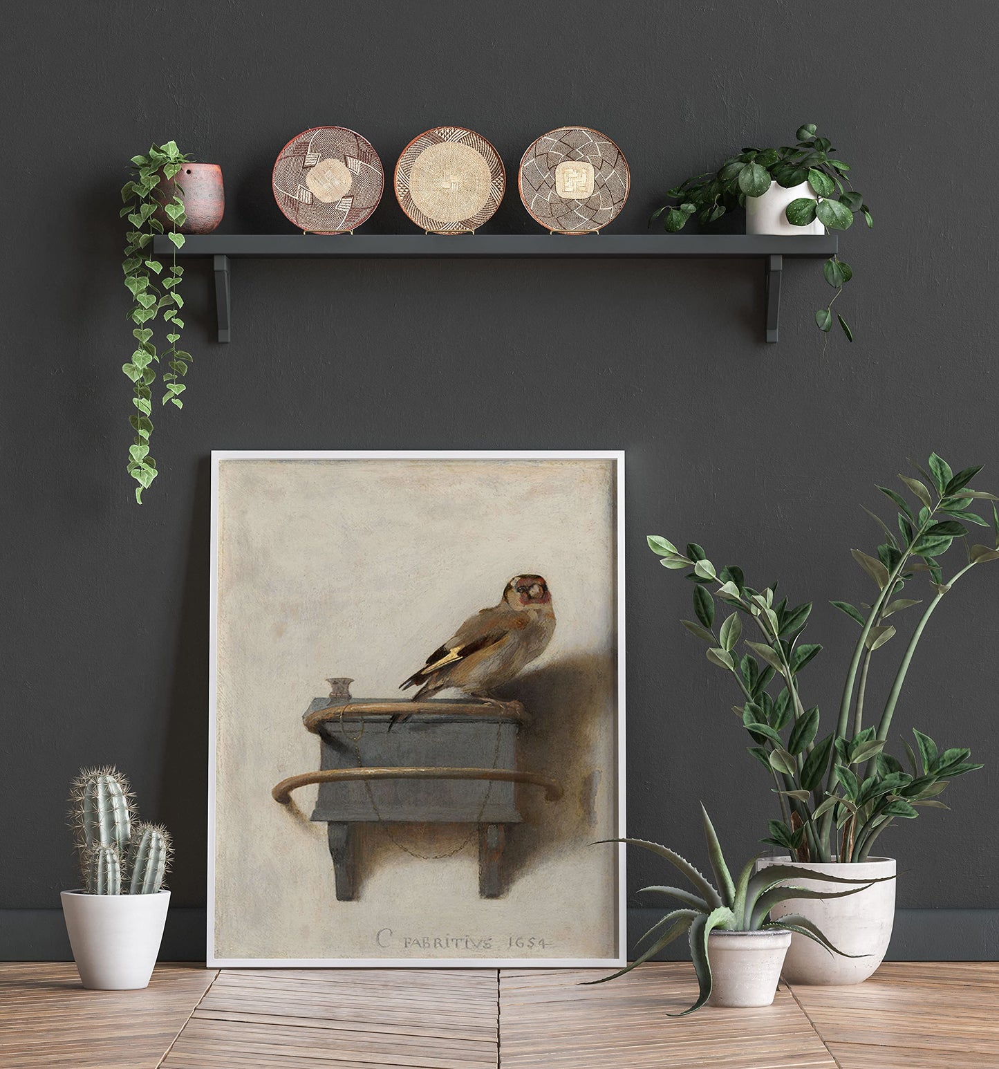 The Goldfinch Bird Animal Wall Art - Carel Fabritus Goldfinch Posters & Print Wall Art, Nature Painting Birds Premium Wall Decor Poster Room Decor Mural Home Decor & Office Décor (5 x 7)