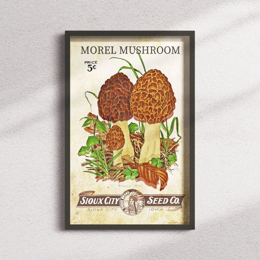 Inspirational Wall Art Co. - Sioux City - Vintage Morel Mushroom Motivational Quotes Posters - Poster Print for Home Kitchen Office Decor - 11X17 inches