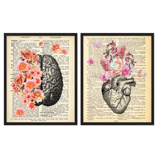 Insire Nurse Wall Decor, Vintage Anatomy Poster, Nurse Office Decor, Anatomy Art - Anatomy Print Art, Medical Artwork, Medical Office Wall Decor, Anatomy Pictures - Set of 2 (11x14”) Unframed