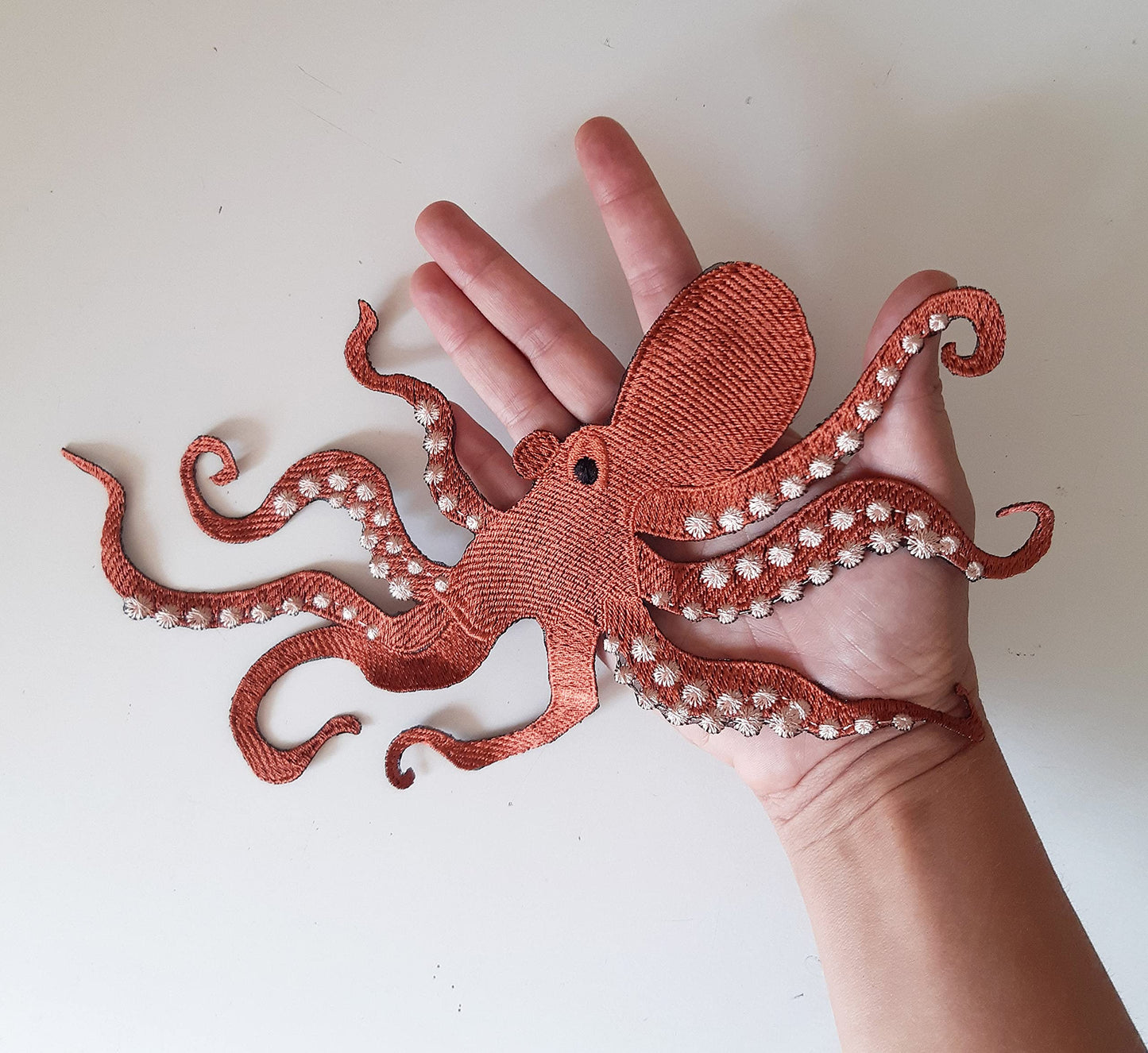 Moks496 Octopus Embroidery Patch, Sea patch, Large Patch