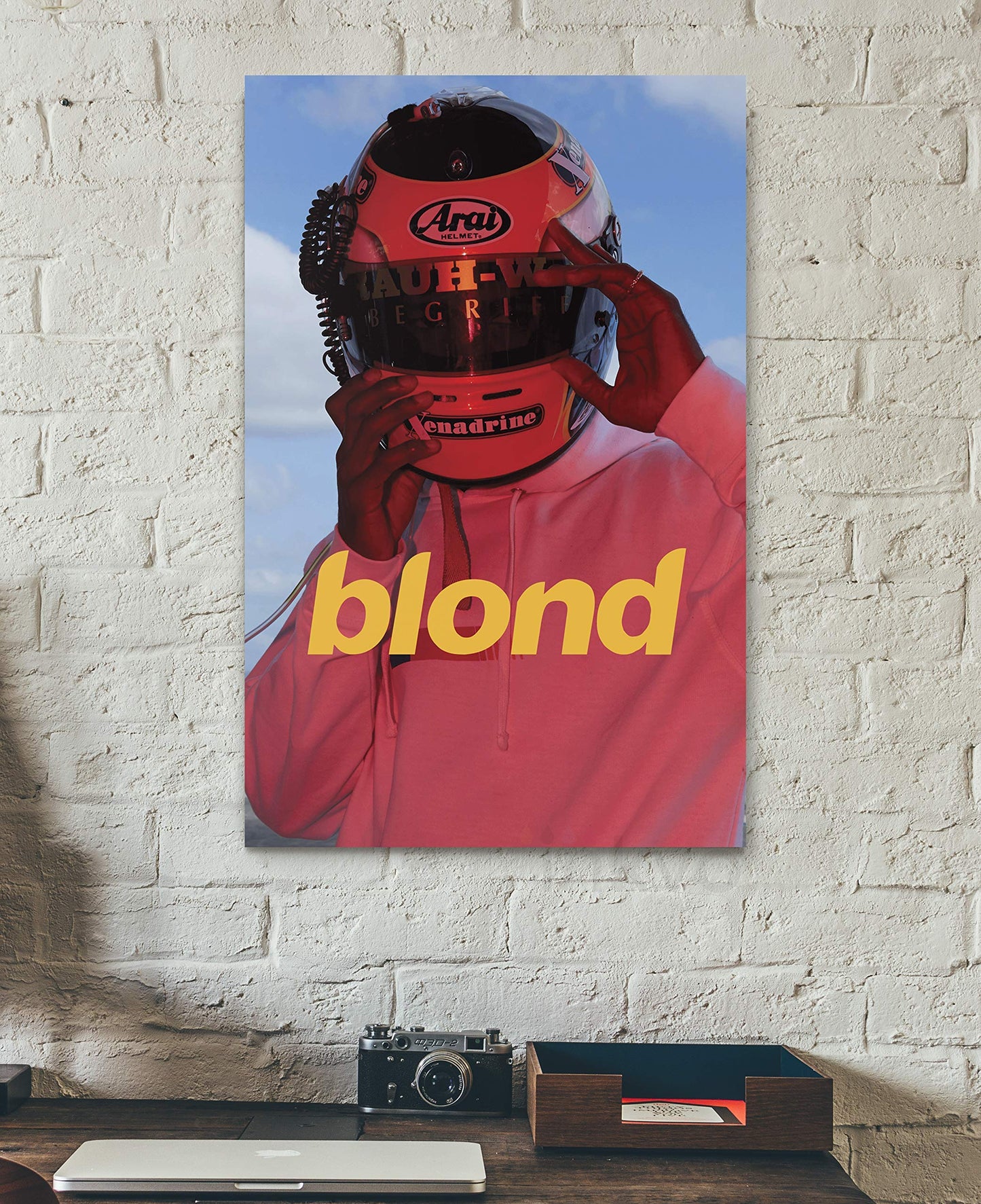 Inkvo Frank Ocean Poster Blond, Moto Blond Album Cover Music Poster, Channel, Blonde, Aesthetic Room Wall Decor, Not Framed, 11 by 17 inches, Premium Silk Art Print