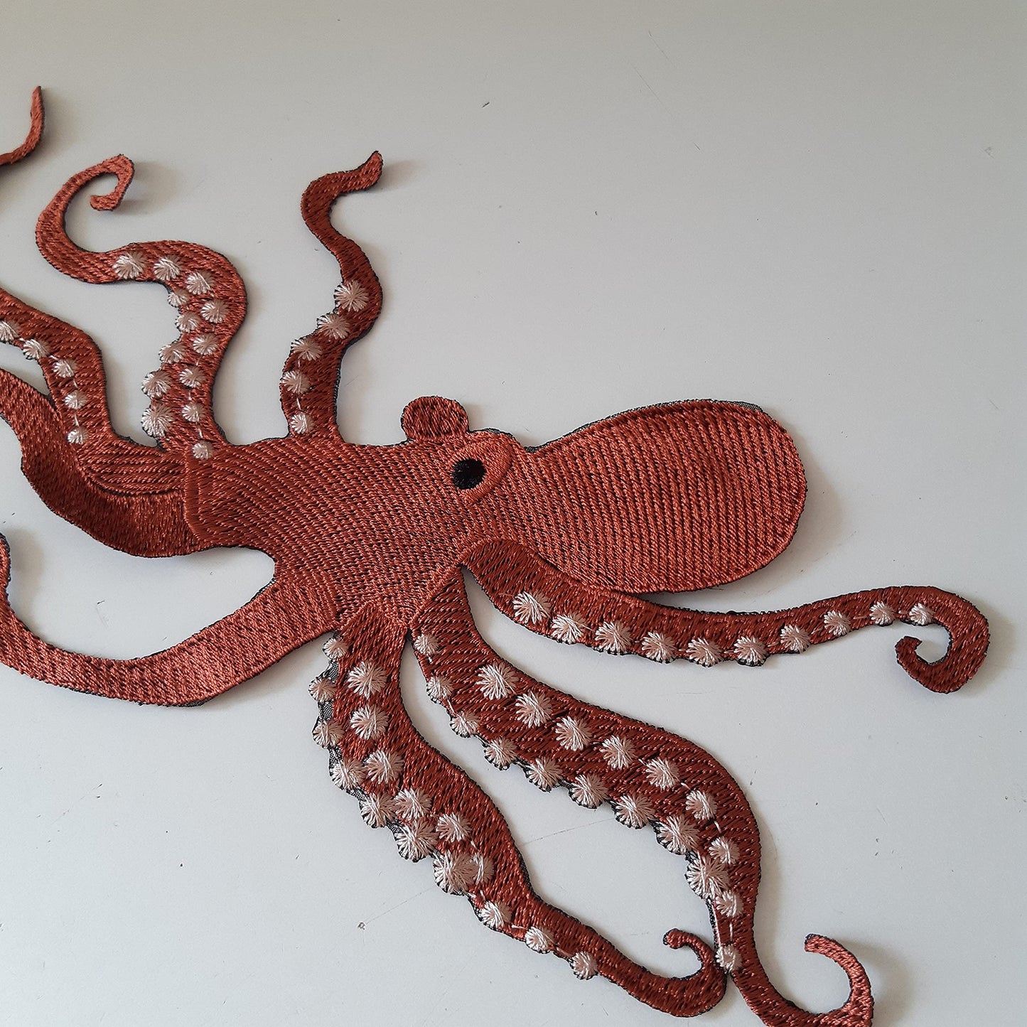 Moks496 Octopus Embroidery Patch, Sea patch, Large Patch