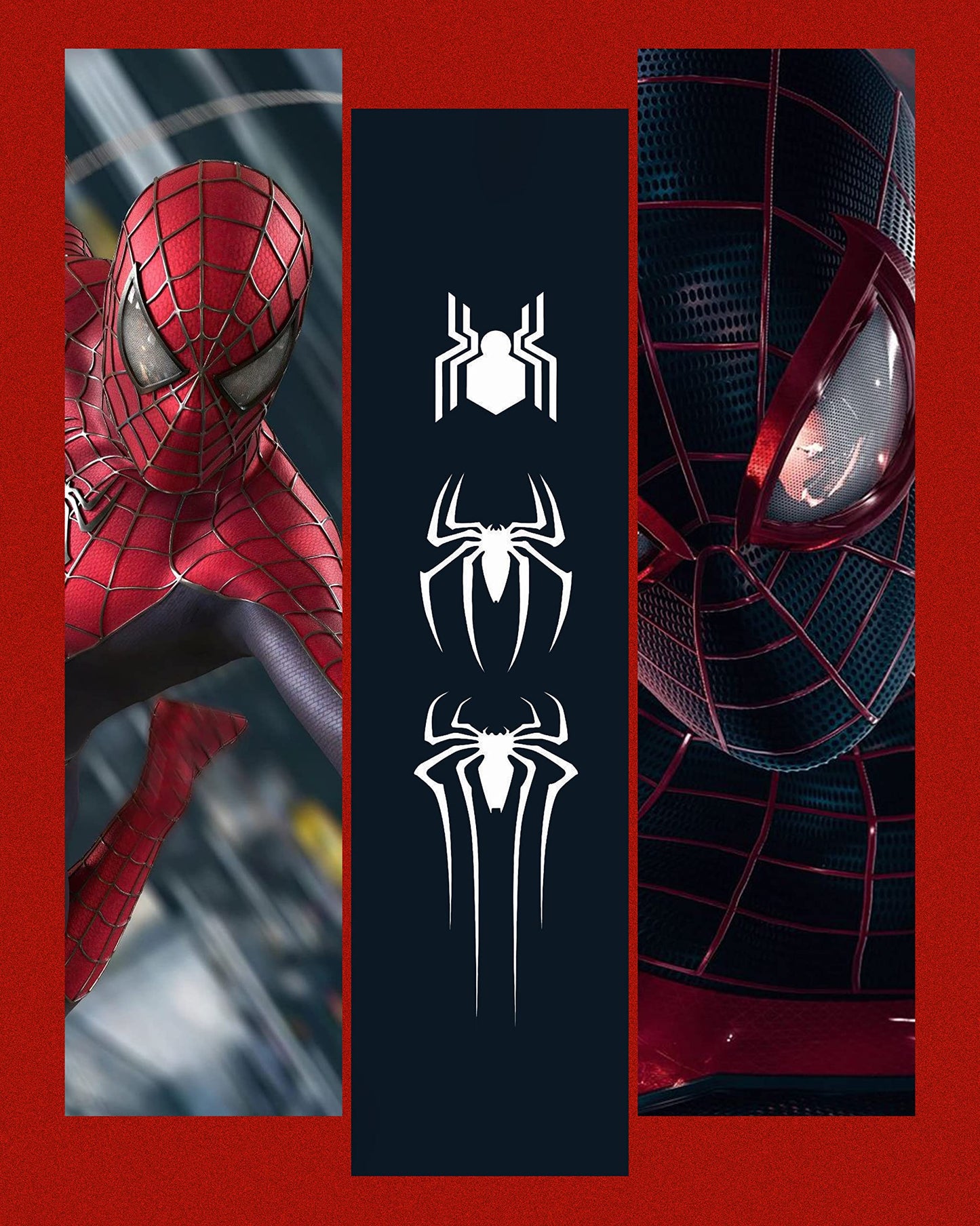 OzWood Crafts- Spider man Wall Decor Poster Prints, Set of 6 FRAMELESS (8''x10''), Spider Man room decor for boys, Spider Man Posters for Boys Room, Spider Man Wall Art,