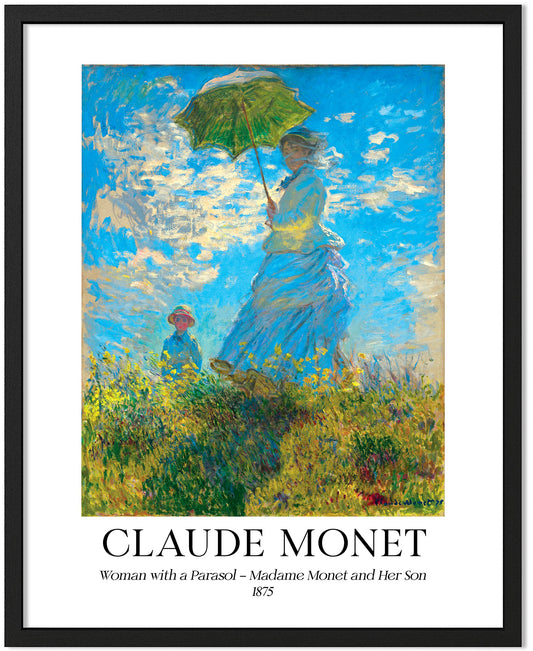 Claude Monet Wall Art- Artwork-Modern Claude Monet Prints-Monet Wall Art-Fine Art Paintings-Still Life-Art Posters and Prints of Famous Paintings-French-PRINT 8x10 (Woman with a Parasol)
